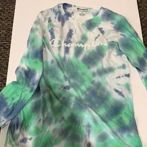 tie dye champion long sleeve